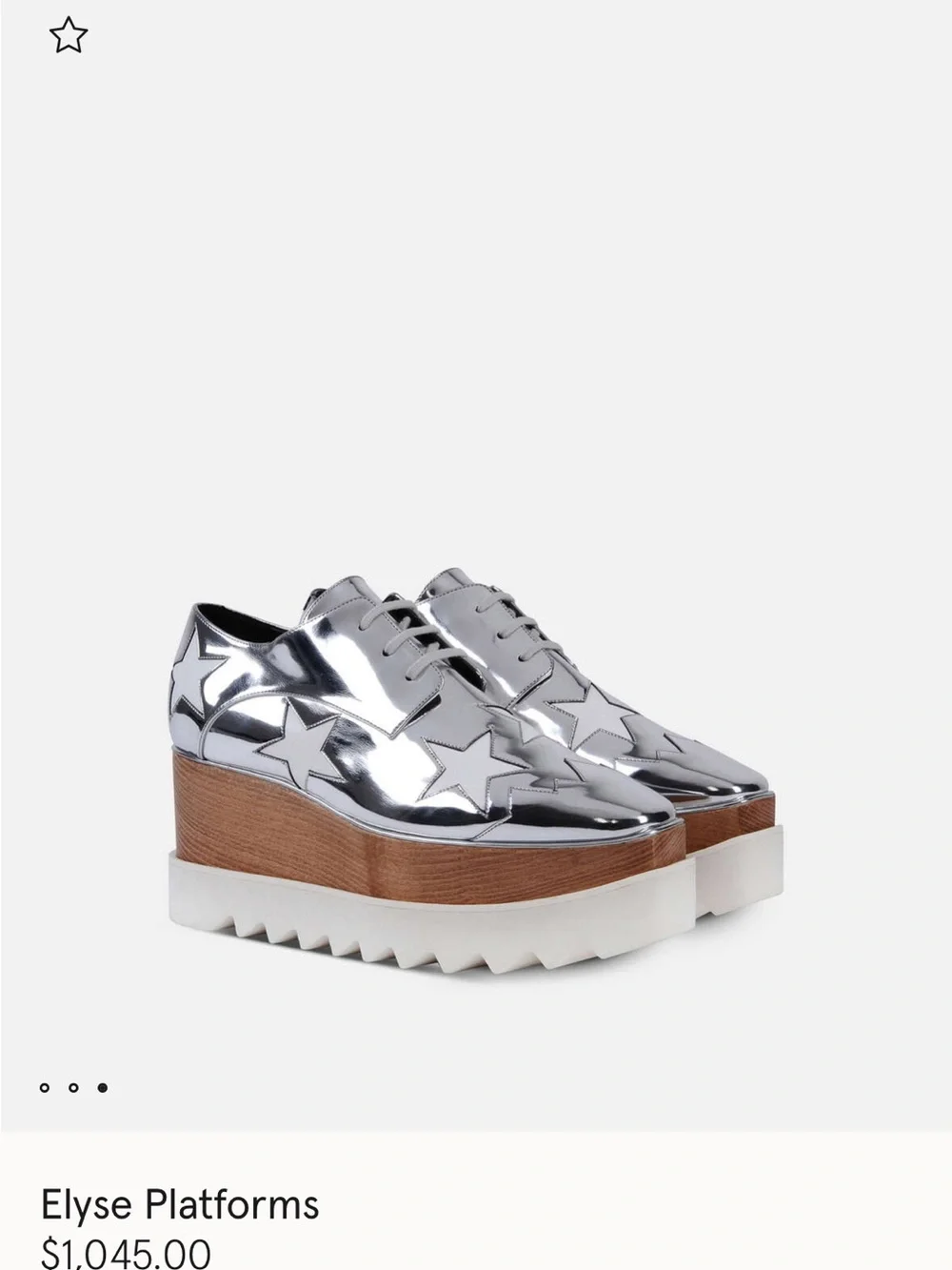 Stella McCartney Elyse Platforms, Size 39
